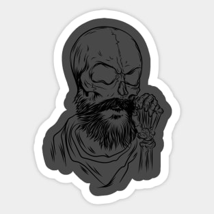 Skull of an old man Sticker